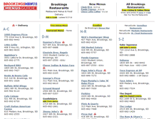 Tablet Screenshot of brookingsmenus.com